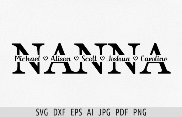 Download Nanna Svg Mothers Day Svg Split Monogram - Mothers Collection