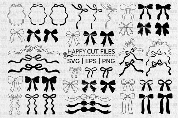 Download Coquette Bow Ribbon Frame Svg Bundle - Coquette bow Collection