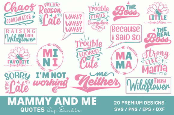 Download Mammy and Me Svg Bundle - Premium Bundle